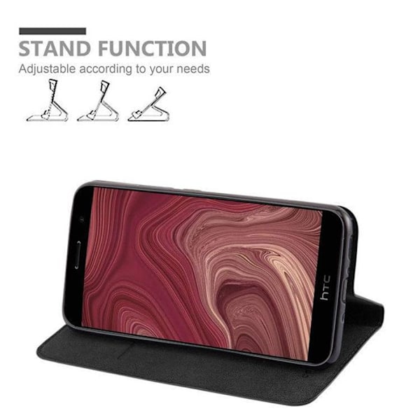 Coque för HTC OCEAN / U11 Fodral i SVART NATT Etui Case Cover Skydd Plånbok Wallet Svart