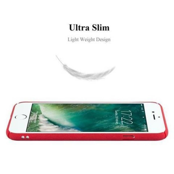 Apple iPhone 6 PLUS / 6S PLUS FROSTY RÖD Fodral Cadorabo DESIGN FROSTY Hårt Fodral Skydd Skydd Ultra Slim Bumper Fodral