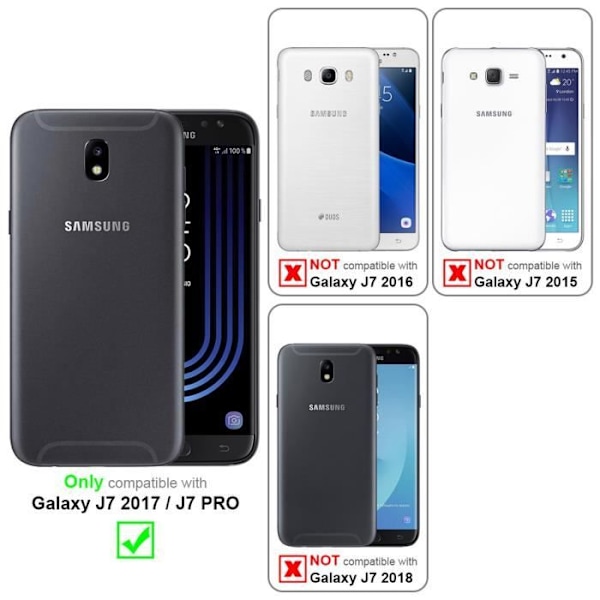 Cadorabo 3x Fullscreen Skärmskydd för Samsung Galaxy J7 PRO / J730F i Härdat Glas