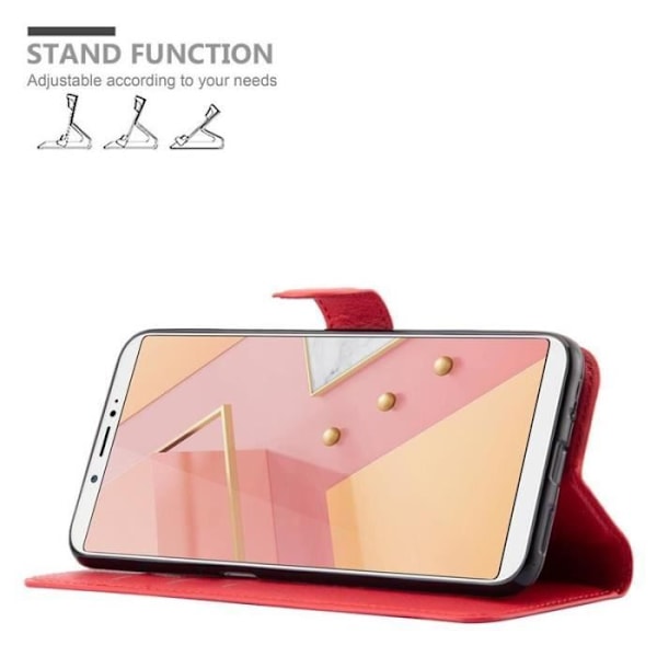 Coque - CADORABO - ZTE Nubia N3 - Similicuir - Röd - Ställfunktion Röd