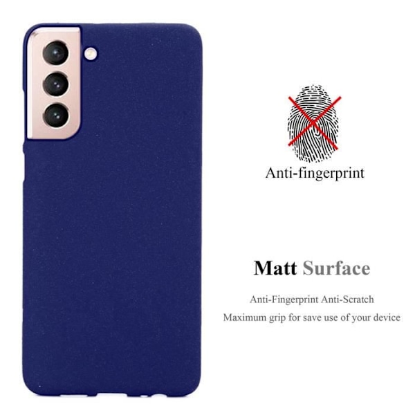 Skyddsfodral - CADORABO - Samsung Galaxy S21 5G - Silikon TPU - Mörkfrost - Tunn och lätt design Frost mörkblå