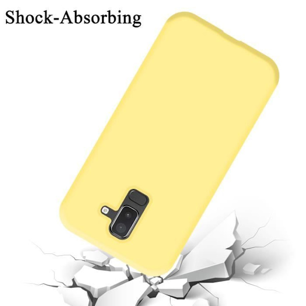 Coque för Samsung Galaxy A6 PLUS 2018 Fodral i LIQUID YELLOW Etui Case Cover Skydd i Silikon TPU mobiltelefon Gul