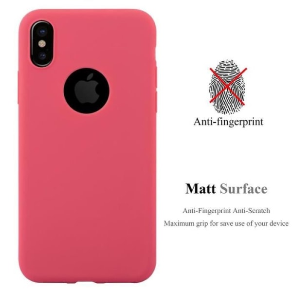 Cadorabo fodral för Apple iPhone XS MAX - i rött - Mjukt TPU silikonskyddsfodral med anti-chock