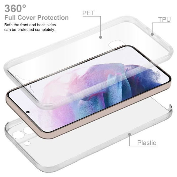 Fodral till Samsung Galaxy S22 PLUS Fodral i TRANSPARENT Fodral Fodral Fodral 360° helkroppsskydd Skärmskydd