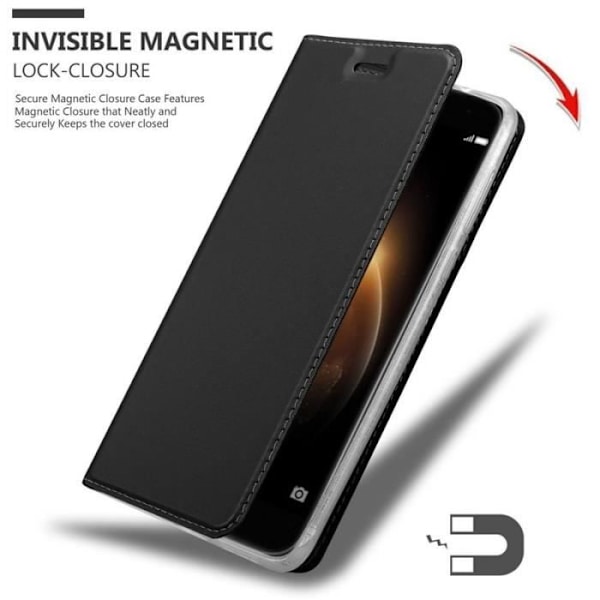 Cadorabo Fodral till Huawei G7 PLUS - G8 - GX8 i KLASSIG SVART