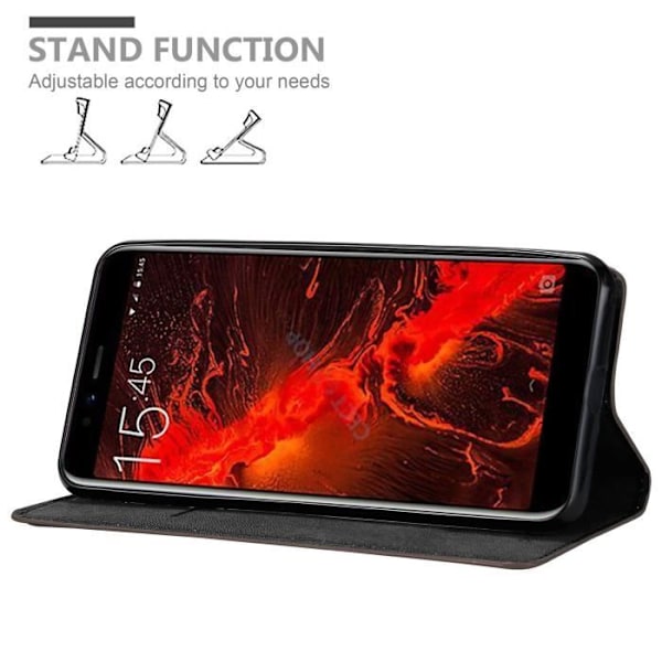 Mobilfodral - CADORABO - Lenovo S5 - Kaffeebrun - Syntetiskt läder - Magnetisk stängning kaffe brunt