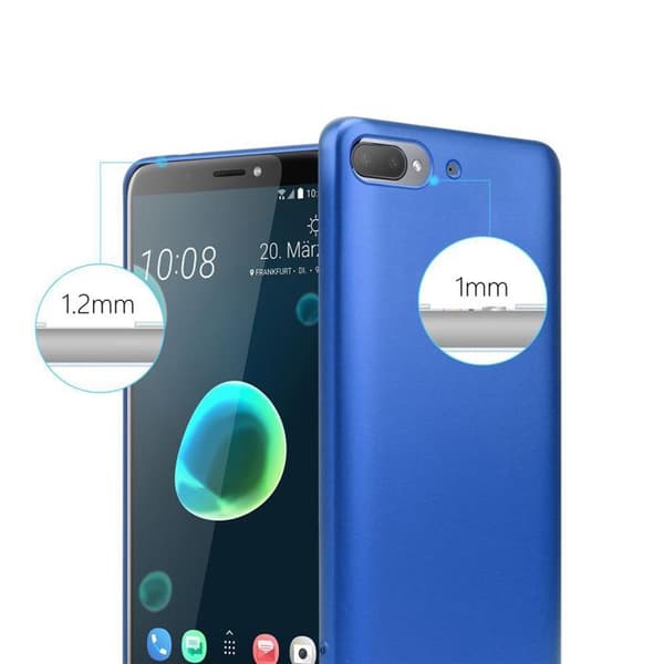 Skyddsfodral för HTC Desire 12 PLUS Skyddsfodral i MATTE DESIGN i METALLBLÅ Blå