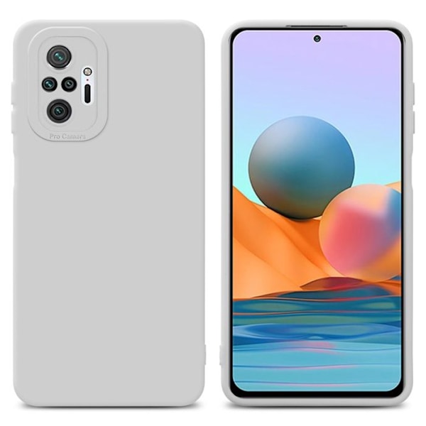 Coque för Xiaomi RedMi NOTE 10 PRO i FLUID VITT Fodral Etui Case Cover i flexibel TPU-silikon Skydd Vit