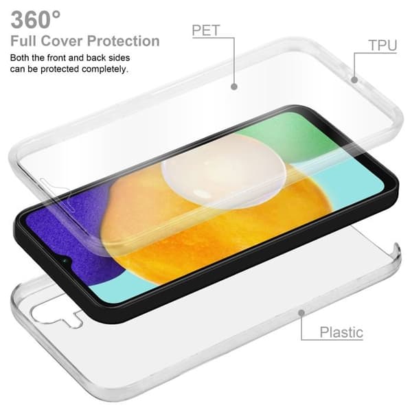 Transparent skydd för Samsung Galaxy A13 5G, helskydd Vit