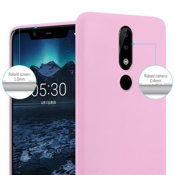 Skyddsfodral för Nokia 5.1 PLUS / X5 CANDY ROSE VIF Stötskydd Silikon Ros