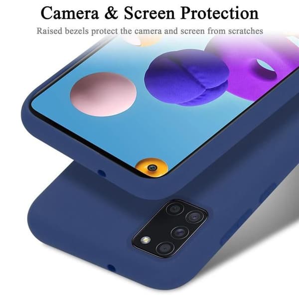 Skyddande stötsäker skal för Samsung Galaxy A21s i LIQUID BLUE Blå