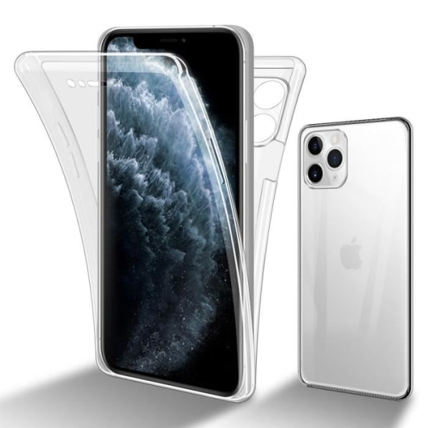 Cadorabo Fodral för Apple iPhone 11 PRO MAX i Transparent Fodral 360° Helkroppsskydd Skärmskydd