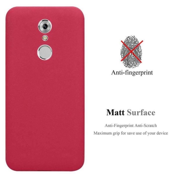 Fodral för ZTE Axon 7 MINI i FROST RED Cadorabo Cover Protection Flexibelt TPU silikonfodral