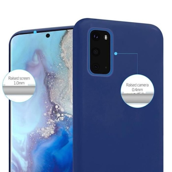 Skyddsskal - CADORABO - Samsung Galaxy S20 - Silikon TPU - Stötsäker - Trendig design Blå