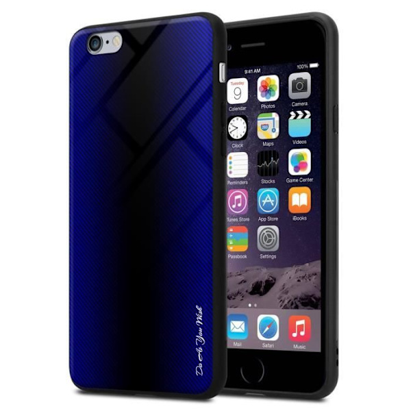 Fodral till Apple iPhone 6 PLUS / 6S PLUS Skal i COBALT VIOLET Fodral Skydd i härdat glas och TPU silikon
