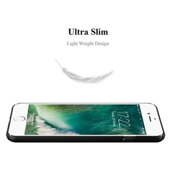 Cadorabo Fodral Apple iPhone 8 PLUS / 7 PLUS / 7S PLUS SVART MATTT METALL METALL Hård plastfodral Fodral Ultra Slim Bumper
