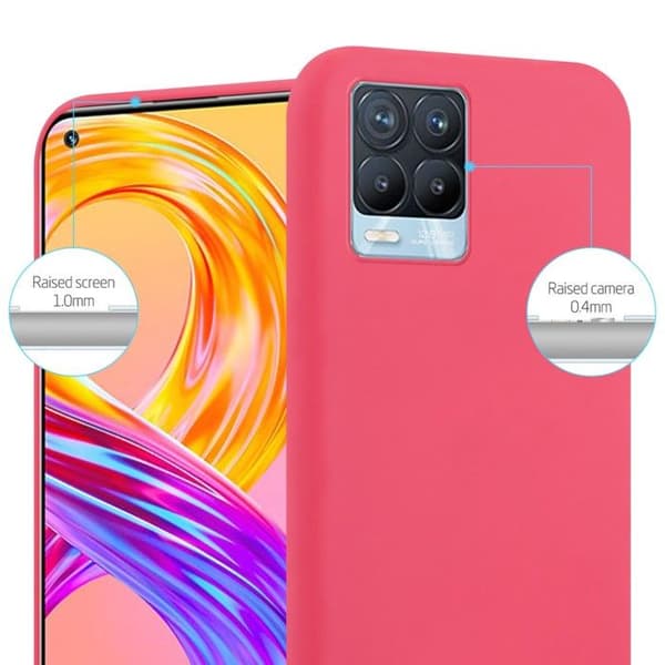 Skyddsfodral för Realme 8 4G / 8 PRO CANDY RÖD Stötskyddande Silikon Röd