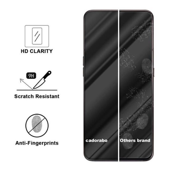 Skyddsfilm - CADORABO - Samsung Galaxy A80 - Härdat glas - Reptålig - 0,3 mm tjock Svart