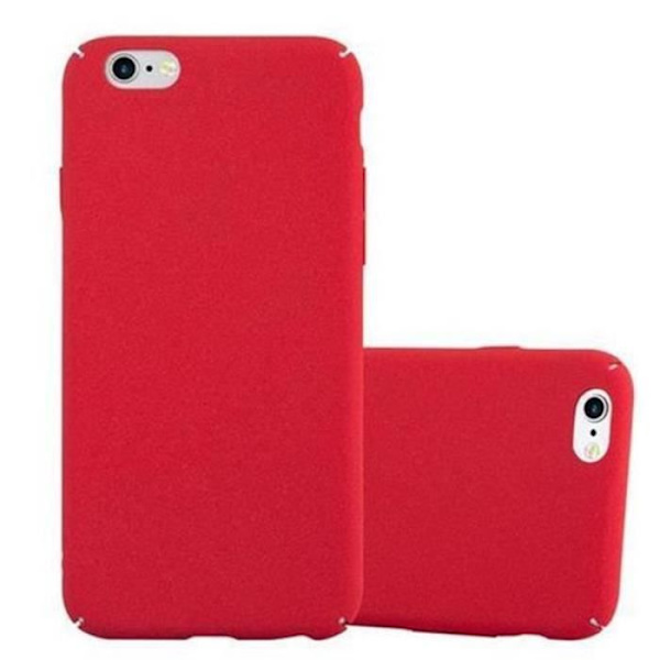 Apple iPhone 6 PLUS / 6S PLUS FROSTY RÖD Fodral Cadorabo DESIGN FROSTY Hårt Fodral Skydd Skydd Ultra Slim Bumper Fodral