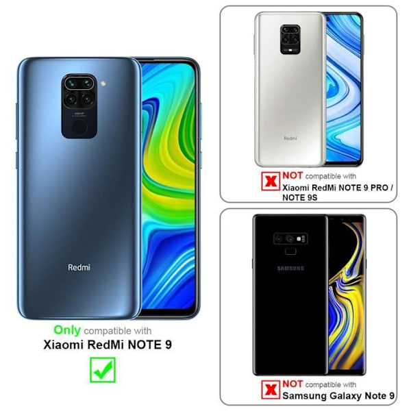 Telefonfodral - CADORABO - Xiaomi RedMi NOTE 9 - Kaffeebrun - Magnetstängning - Mjuk kaffe brunt