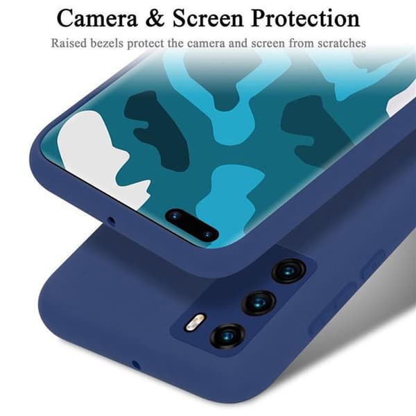 Skyddande stötsäker skal för Huawei P40 i LIQUID BLUE Blå