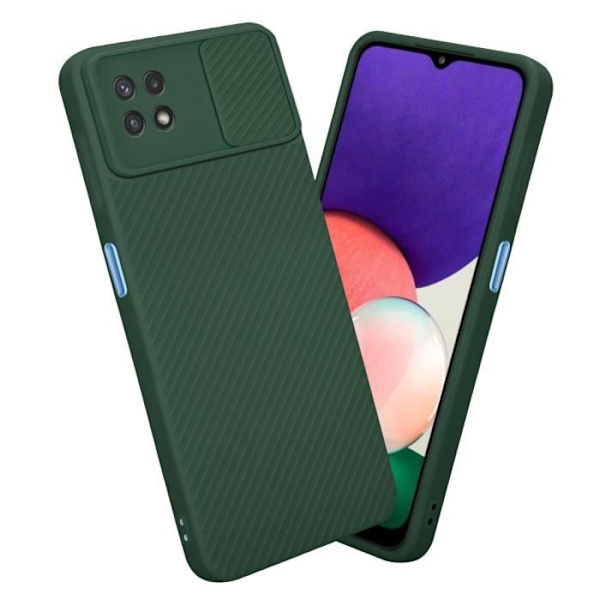Fodral till Samsung Galaxy A22 5G Candy Green Fodral Silikon TPU-fodral och kameraskydd Grön