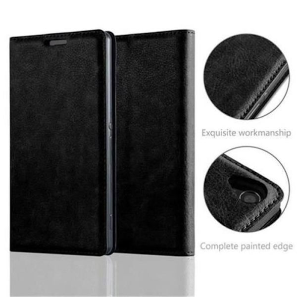 Sony Xperia Z3-fodral i NIGHT BLACK från Cadorabo (INVISIBLE MAGNETIC CLOSURE Design) Helt skyddsfodral med flipflik