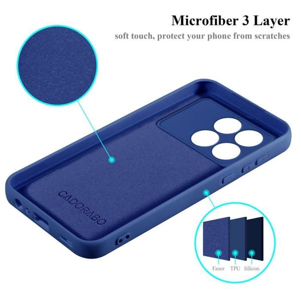 Skyddande stötsäker skal för Xiaomi Poco X6 Pro i LIQUID BLUE Blå