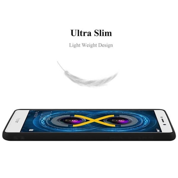 Skyddsskal - CADORABO - Honor 6X - Silikon TPU - Stötabsorberande - Tunn och Lätt Design Svart