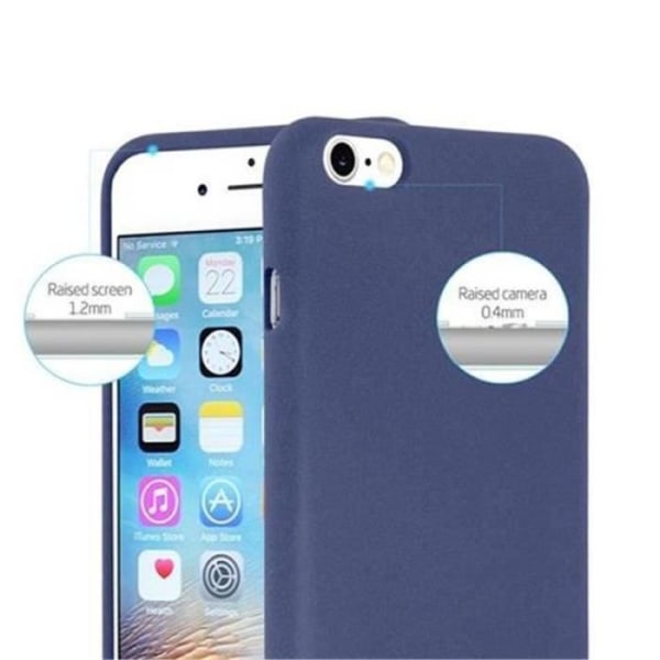 Apple iPhone 6 PLUS / 6S PLUS FROST MÖRKBLÅT Fodral Cadorabo FROST TPU Silikonskyddsfodral Cover Ultra Slim Bumper Mörkblå