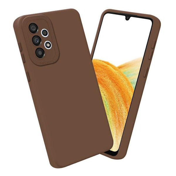 Fodral för Samsung Galaxy A33 5G i FLUID BROWN Fodral i flexibelt TPU silikonskydd kastanj