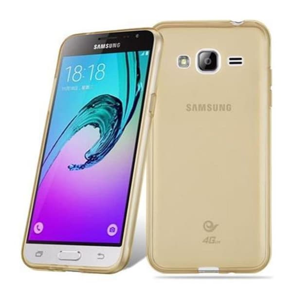 Transparent stötsäker silikonfodral för Samsung Galaxy J3 2016 Gul