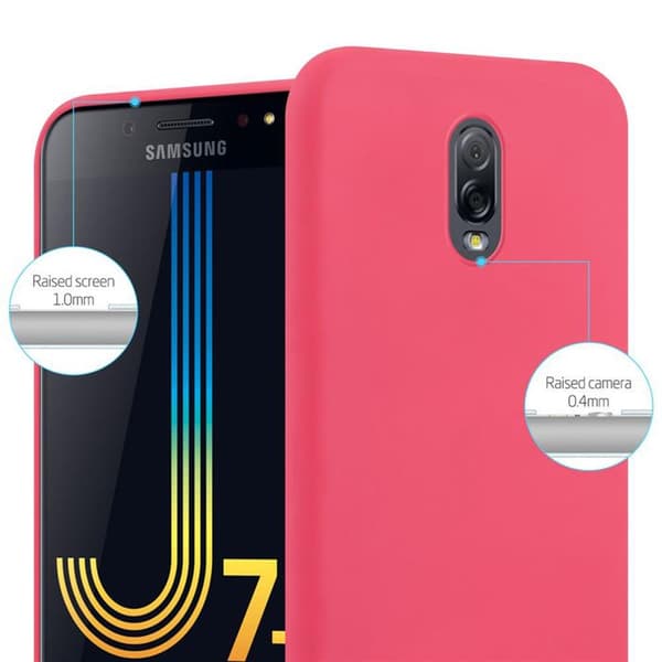 Skyddsfodral för Samsung Galaxy J7 PLUS / C8 CANDY RÖD Stötskyddande Silikon Röd