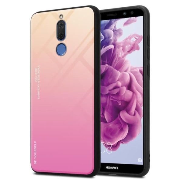 Fodral till Huawei MATE 10 LITE Fodral i GUL - ROSA Fodral Skyddsskydd tvåfärgad TPU