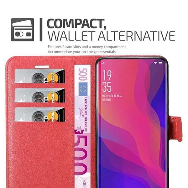 Etui för Oppo FIND X i KIRSCHRÖD Röd