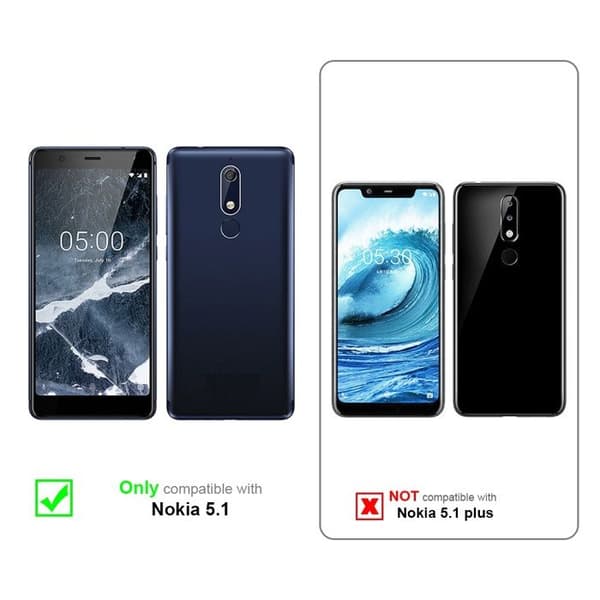 Skyddsfodral för Nokia 5.1 CANDY MÖRKBLEU Stötabsorberande Silikon Blå