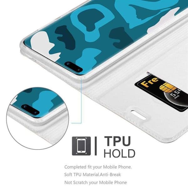 Flip-fodral för Huawei P40, CLASSY SILVER plånbok, stöttålig Grå
