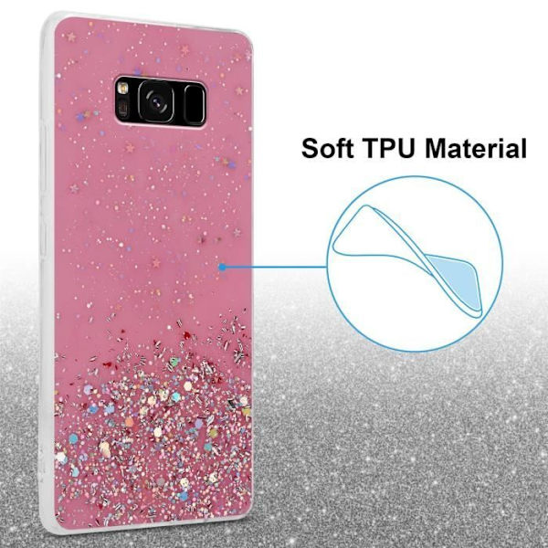 Coque - CADORABO - Samsung Galaxy S8 - Rosa - Paljetter - Silikon TPU Rosa