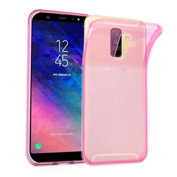 Transparent stötsäker silikonfodral för Samsung Galaxy A6 PLUS 2018 Ros