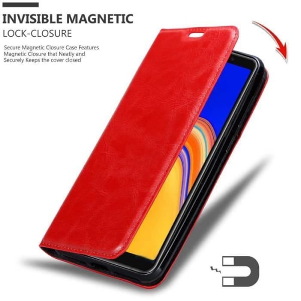 Fodral till Samsung Galaxy A6s i APPLE RED Cadorabo Cover Protection magnetisk stängning