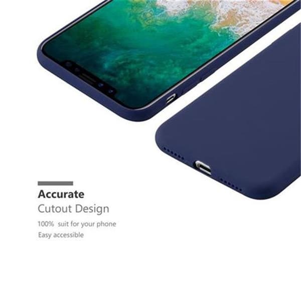 iPhone X / XS CANDY MÖRKBLOMMA Skydd Antichock Silikon Blå