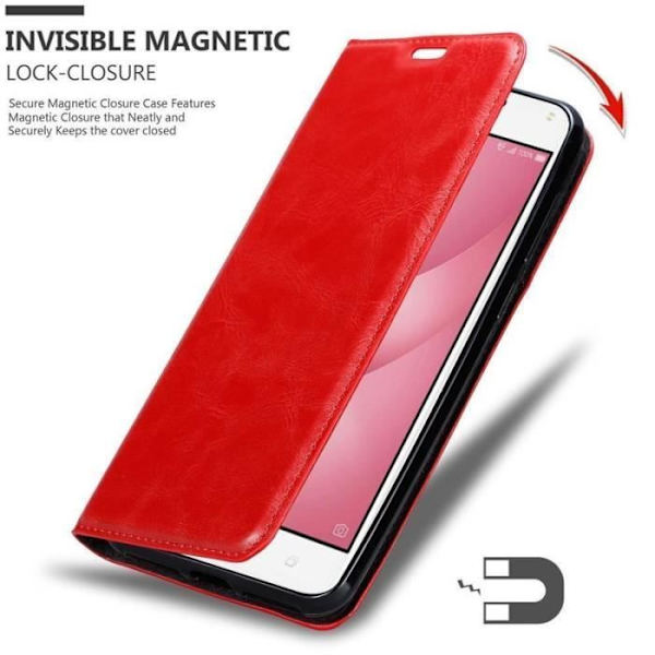 Cadorabo-fodral för Asus ZenFone 4 MAX (5,2 Zoll) i APPLE RÖD