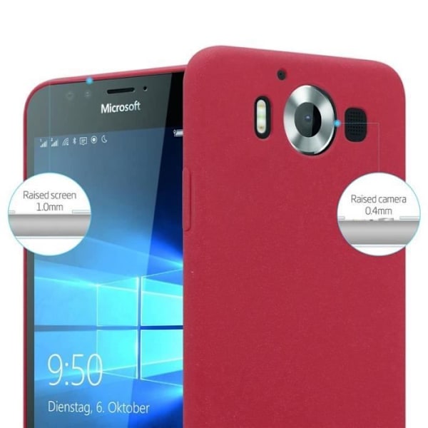 Coque - CADORABO - Nokia Lumia 950 - Hårt skydd - Matt design - Röd färg Röd
