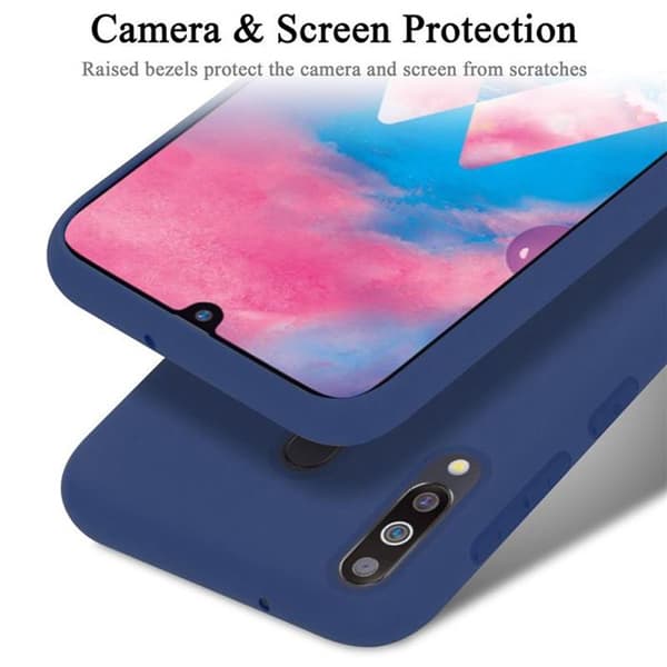 Skyddande stötsäker skal för Samsung Galaxy M30 / A40s i LIQUID BLUE Blå