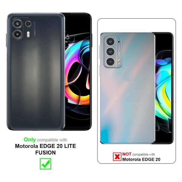 Skärm i härdat glas för Motorola EDGE 20 LITE / FUSION Skyddsfilm i HÖGT TRANSPARENT härdat härdat glas Transparent
