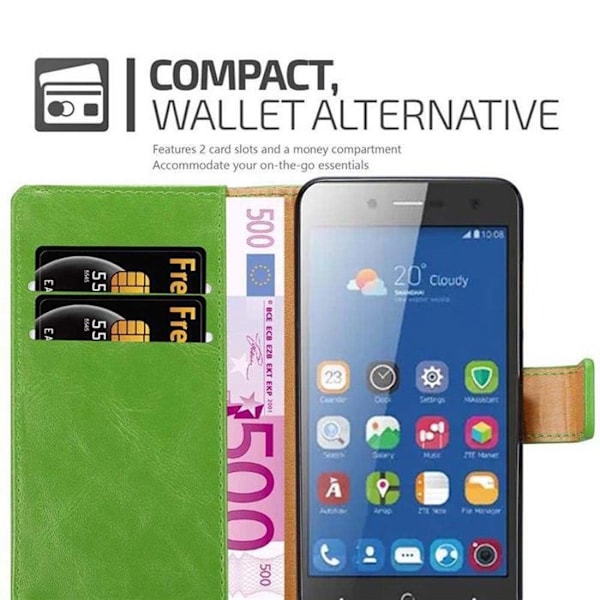 Fodral för ZTE Blade L7 i GRÖN PRÉ Skyddscase med stödfunktion Grön