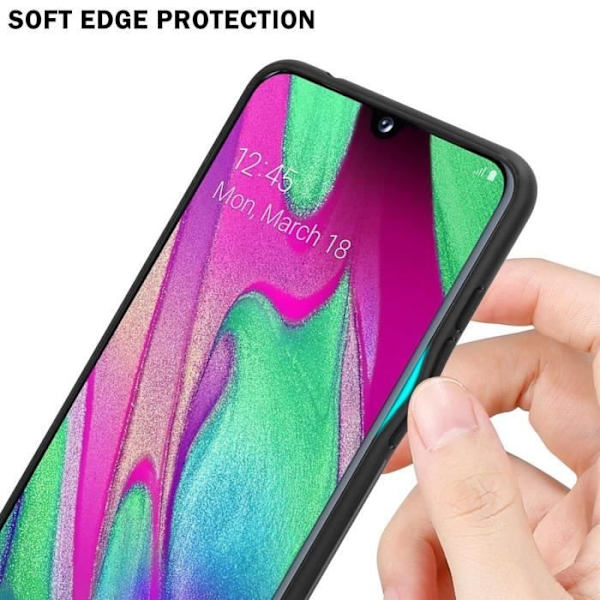 Coque - CADORABO - Samsung Galaxy A40 - Bicolörsk skydd - Halkfri - Flexibel TPU GUL, ROSA
