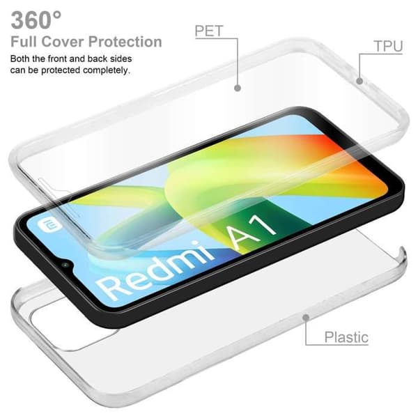 Transparent skal för Xiaomi RedMi A1 Heltäckande skydd Vit