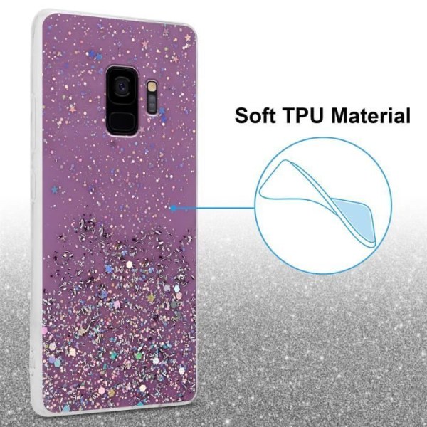 Coque - CADORABO - Samsung Galaxy S9 - Lila - Pärlor - Skydd i TPU-silikon Lila