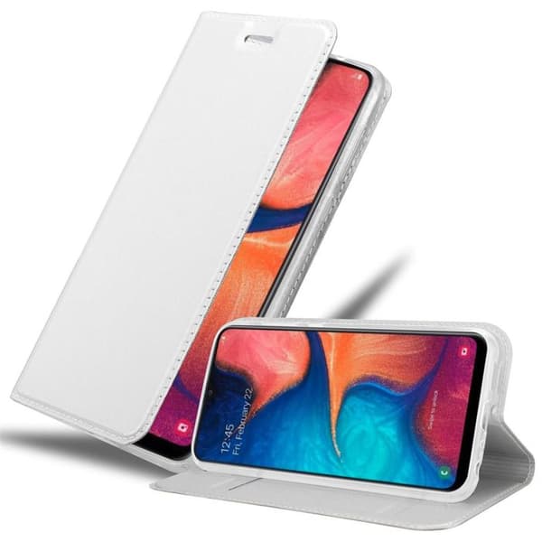 Flipfodral för Samsung Galaxy A10e / A20e Klassisk Silver Plånbok Stötsäker Grå